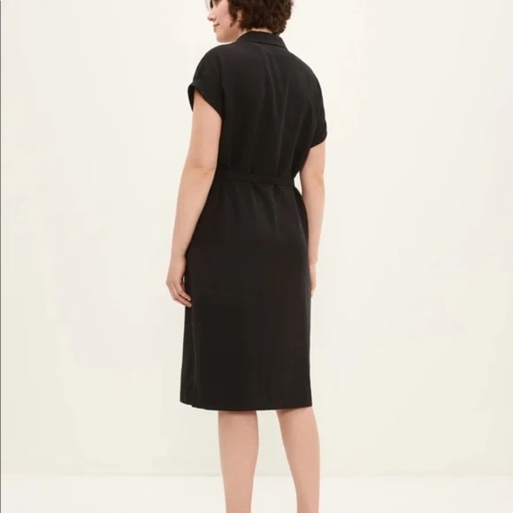 Frank & Oak Camp Collar Dress in Black - Picture 2 of 7